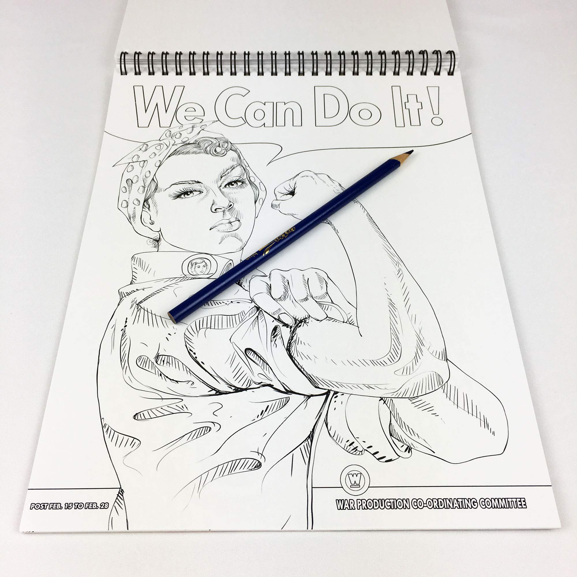 America Adult Coloring Book - 50 Hand Drawn American Designs Printed on Artist Paper, Thick Covers, Top Spiral Bound, Perforated Pages, and Blotter Page by USA Flag Co. - Image 8