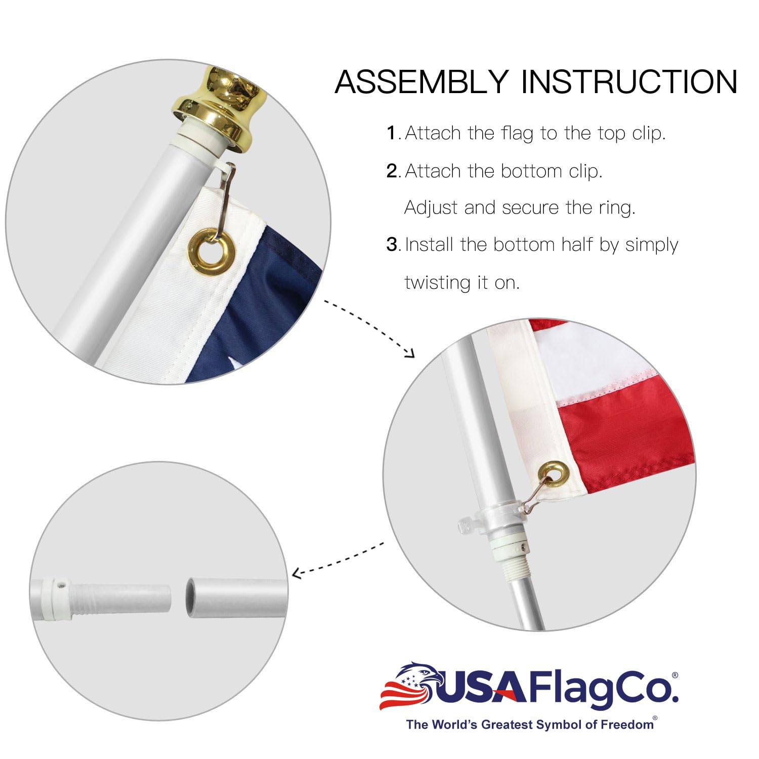 Patriot™ Flag Pole and Freedom™ Bracket Kit - Classic Black - Image 8