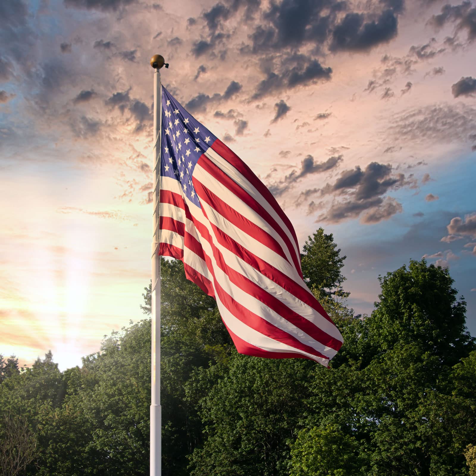 USA Flag Co. American Flag 3x5 foot | Heavy Duty Polyester, Embroidered Stars, Sewn Stripes, Brass Grommets - Image 7
